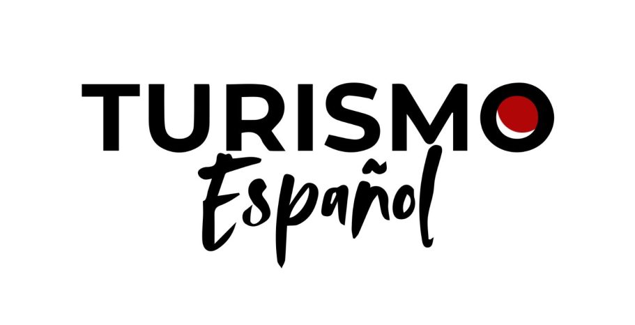 Logotipo de "Turismo Español" con texto en negro y un punto rojo. Agencia de turismo nacional.
